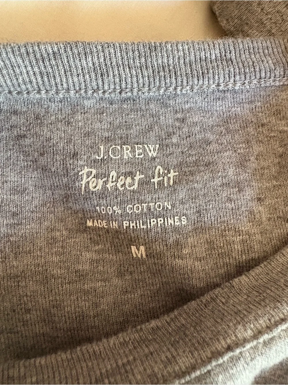 Jcrew Women’s Perfect Fit Grey Tee Shirt